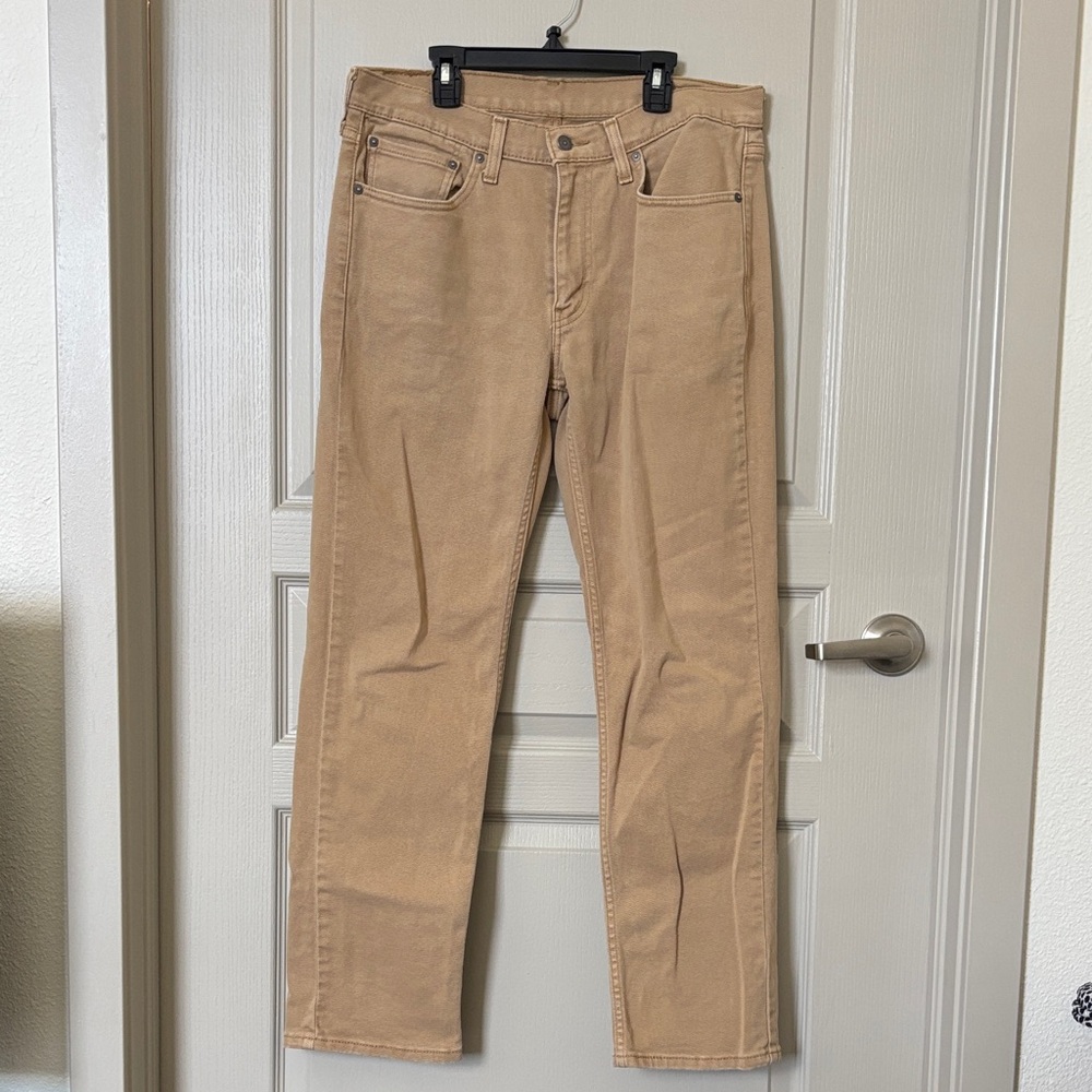 Levi's Men's Beige Straight Jeans